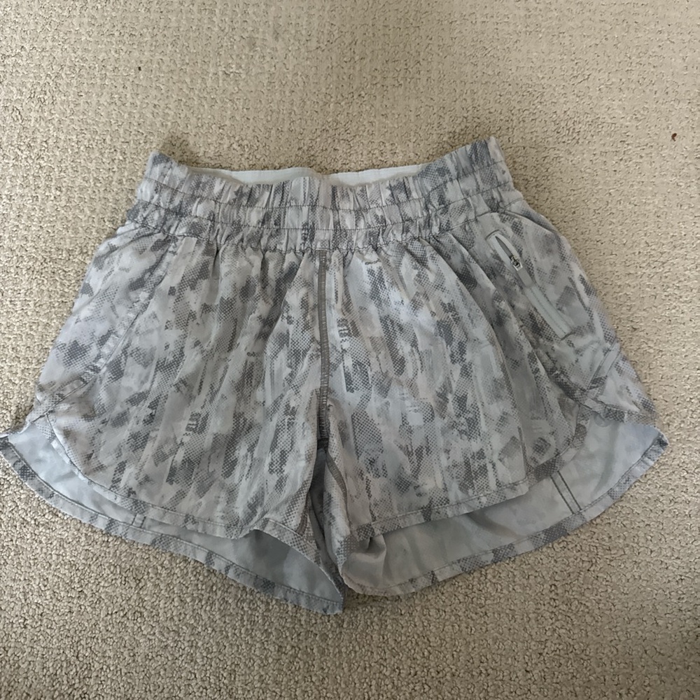 Gray Patterned Lululemon Shorts